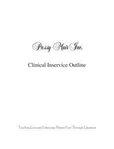 Passy-Muir Clinical Inservice Outline