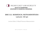 BME 311: BIOMEDICAL INSTRUMENTATION I Lecturer: Ali Işın