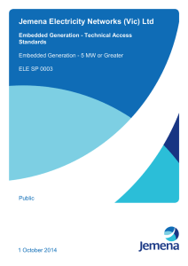 Embedded Generation - Technical Access Standards