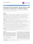 Assessment of left ventricular ejection fraction using an