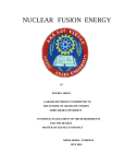 NUCLEAR FUSION ENERGY