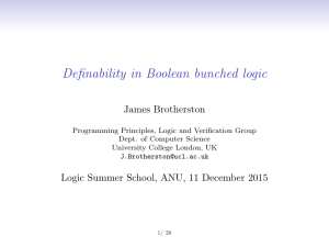 Definability in Boolean bunched logic