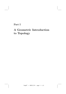 Chapter 1: Basic point set topology