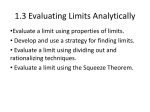 1.3 Evaluating Limits Analytically