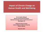 Impact of Climate Change on Human Health and Well