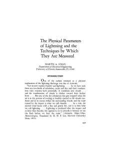 The Physical Parameters of Lightning and the Techniques by Which