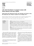 Left atrial thrombosis in pregnant women with mitral