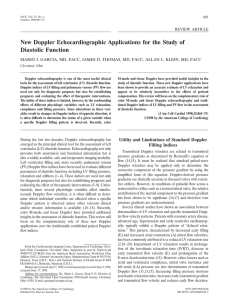 New Doppler echocardiographic applications for the study of