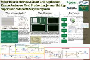 Meter Data to Metrics: A Smart Grid Application Keaton Andersen