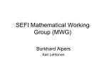 SEFI Mathematical Working Group und Mathematik für