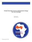 Climate information services and behavioral change: The