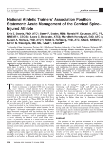 Acute Management of the Cervical Spine–Injured