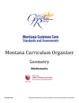 Montana Curriculum Organizer: High School Mathematics Geometry