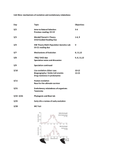 Unit Nine: mechanisms of evolution and evolutionary relatedness