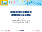 Exercise Recommendations for Persons with Special Needs