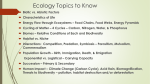 Ecology Topics to Know