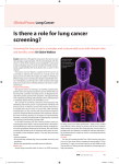 Is there a role for lung cancer screening?