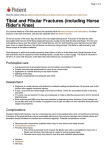 Tibial and Fibular Fractures (including Horse Rider`s Knee)