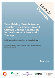 Establishing Links between Disaster Risk Reduction and Climate