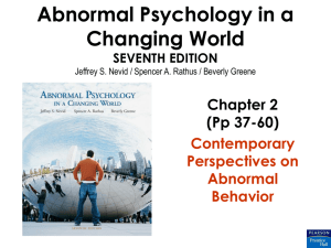 Abnormal Psych (Ch 2..