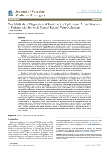 New Methods of Diagnosis and Treatment of Ophthalmic Artery