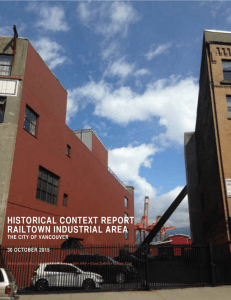 historical context report for the Railtown