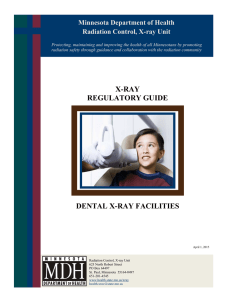 Dental Regulatory Guide - Minnesota Department of Health