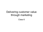Delivering customer value through marketing