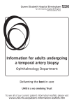 Information for adults undergoing a temporal artery biopsy