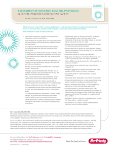 assessment of infection control protocols in dental - Hu