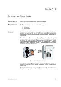 Basic Controls, 1-4 Contactors and Control Relays