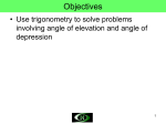 8-5 Angle of Elevation Depression