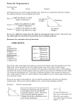 Notes for Trigonometry