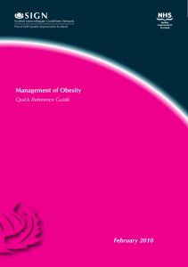 Management of obesity quick reference guide