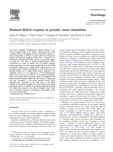 Reduced BOLD response to periodic visual stimulation