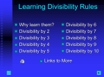 Learning Divisibility Rules