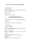 Chapter 1. Random events and the probability Deﬁnition: A