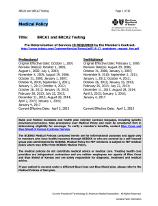 BRCA1 and BRCA2 Testing - bcbsks.com