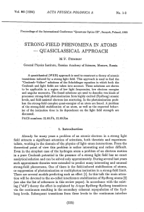 STRONG-FIELD PHENOMENA IN ATOMS QUASICLASSICAL