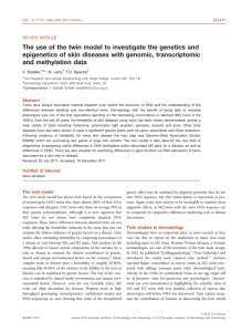 The use of the twin model to investigate the genetics and