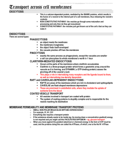 Transport across cell membranes