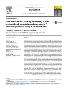 From sensorimotor learning to memory cells in prefrontal and