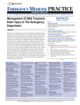 Management Of Mild Traumatic Brain Injury In The