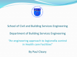 An engineering approach to legionella control in Health care Facilities