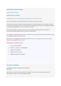 The Australian Landscape Principles Adapting to Climate Change