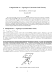Computation in a Topological Quantum Field Theory