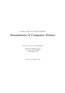 the lecture notes from the Foundations of Computer Science module