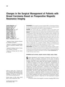 Changes in the surgical management of patients with breast