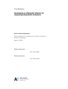 Developing an ellipsoidal reflector for measuring otoacoustic