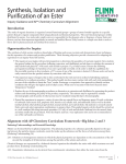 Synthesis, Isolation and Purification of an Ester